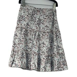 Porter girls size 10 animal print aline pink blue white skirt casual fun elastic